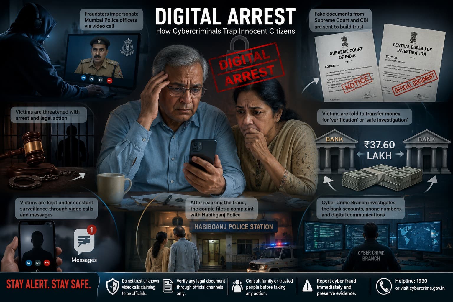 The Digital Arrest Trap: Bhopal Couple Defrauded of ₹37.60 Lakh